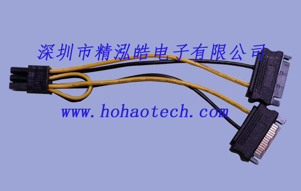 SATA 15PIN TO 方 6pin cable 