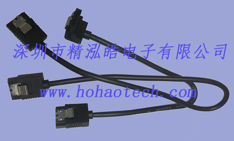 SATA 7PIN 带弹黑色圆线 CABLE (2)